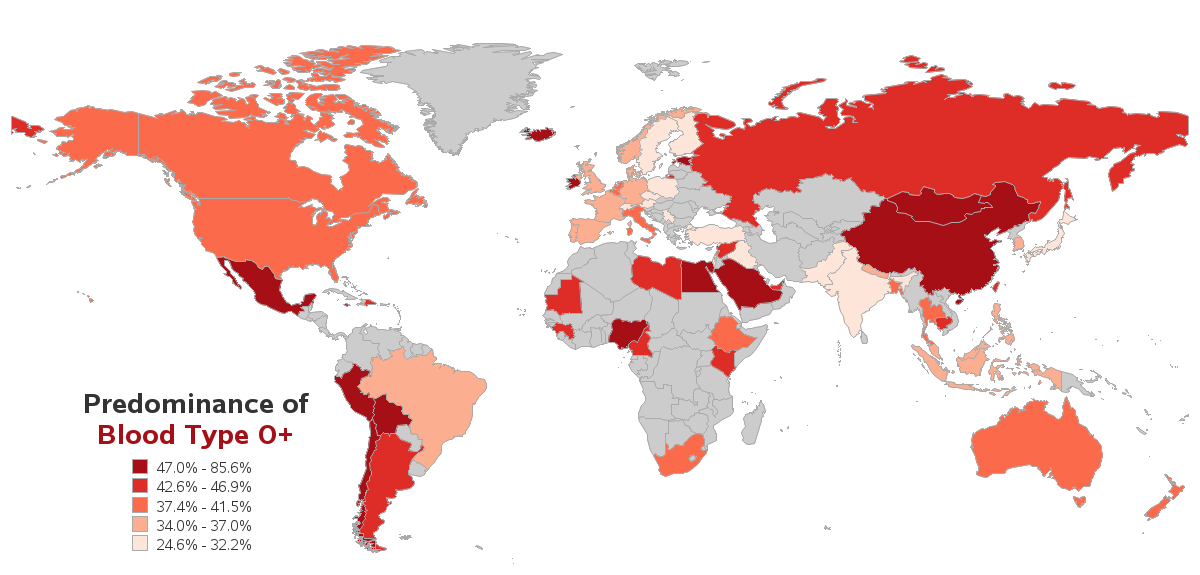 Blood Types By Country Blood Types By Country