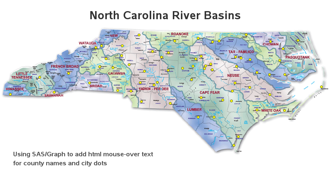 North Carolina Lakes And Rivers Map Gis Geography - Bank2home.com